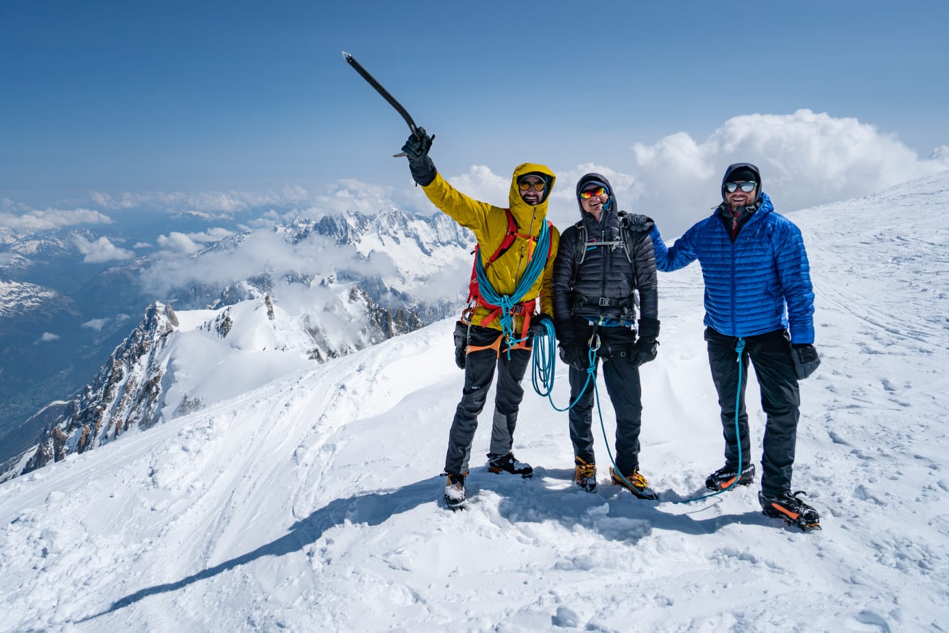 Photograph of the summit Mont Blanc for Outlier Ascents, UK based Mont Blanc climbing tour package