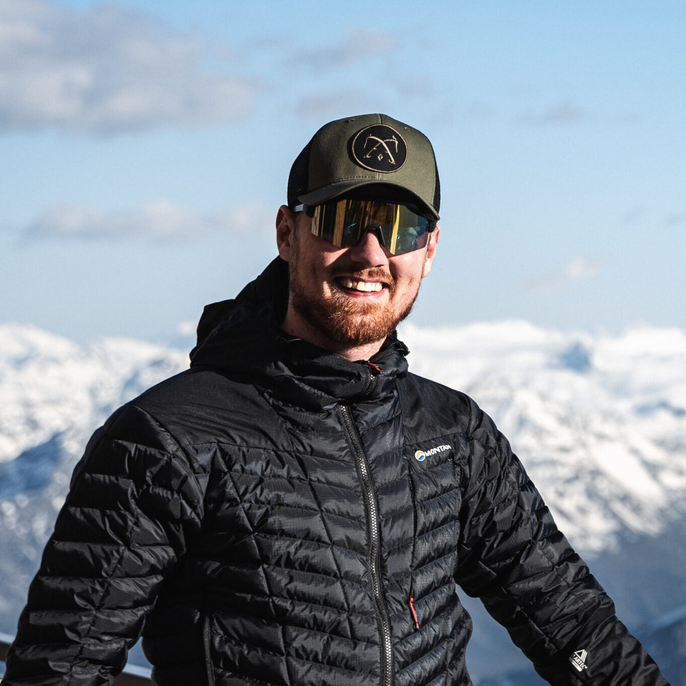 Photograph of Aaron Harris in Mont Blanc for Outlier Ascents, UK based Mont Blanc climbing tour package