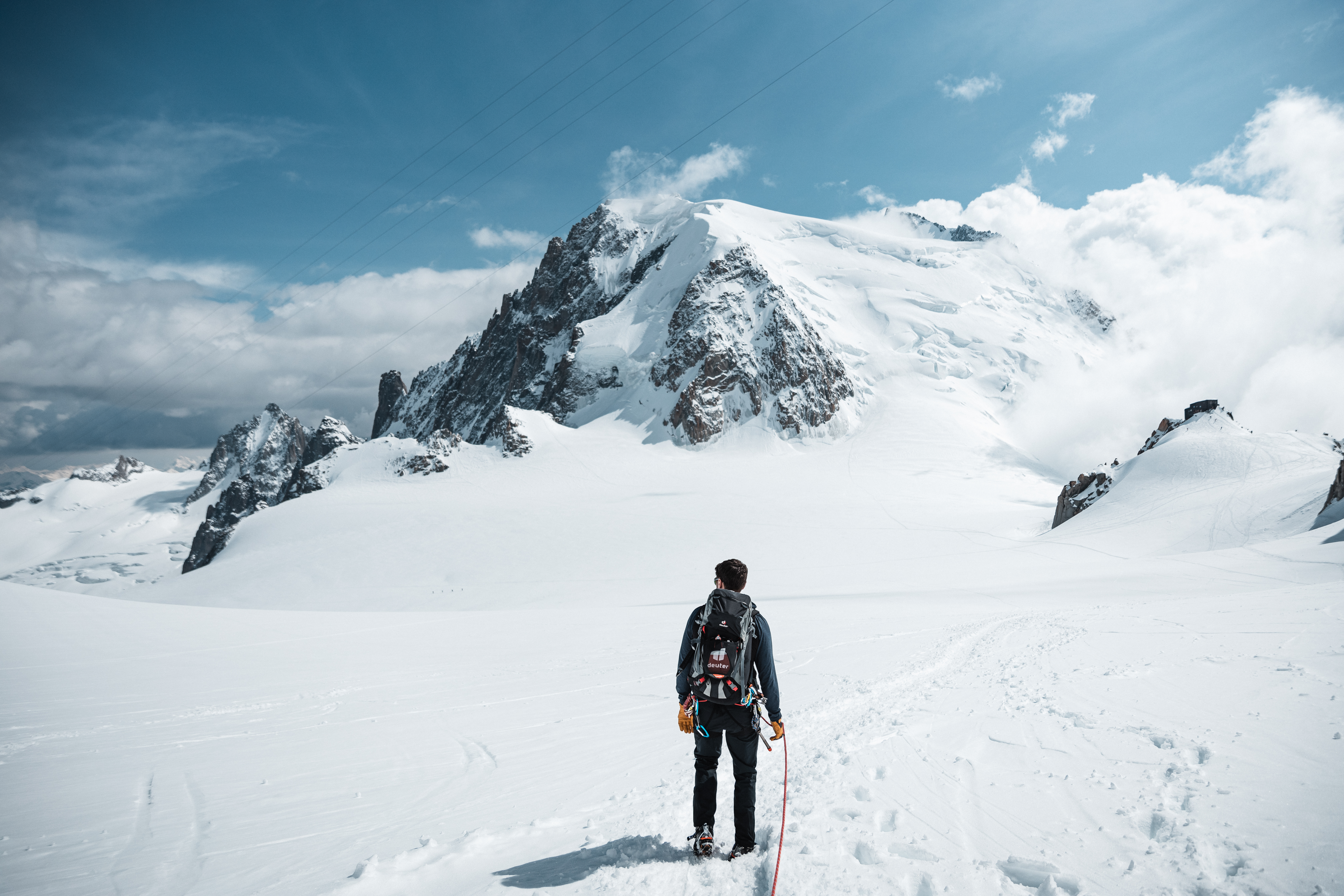 Photograph of mountains for Outlier Ascents, UK based Mont Blanc climbing tour package