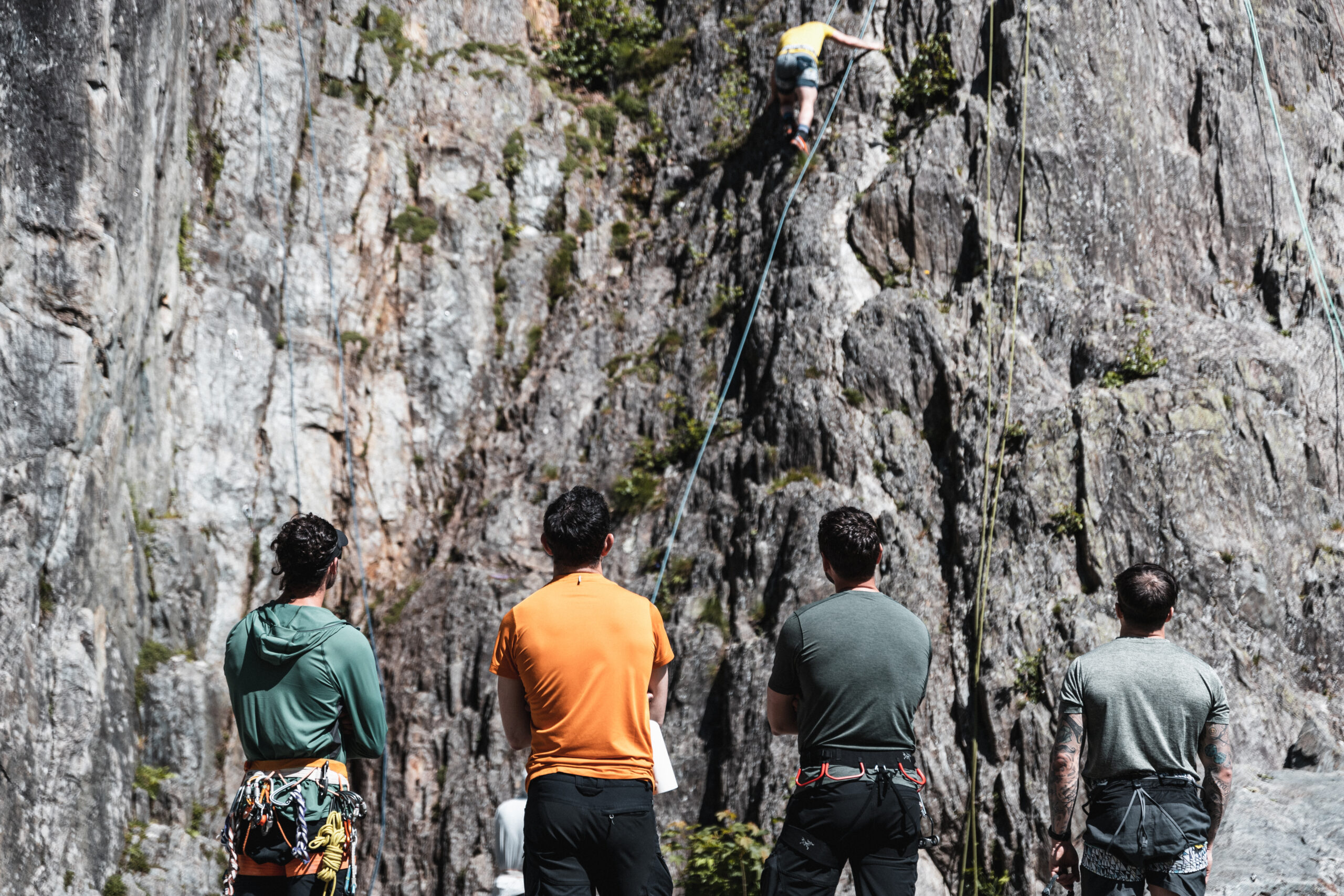 Photograph of climbing training for Outlier Ascents, UK based Mont Blanc climbing tour package